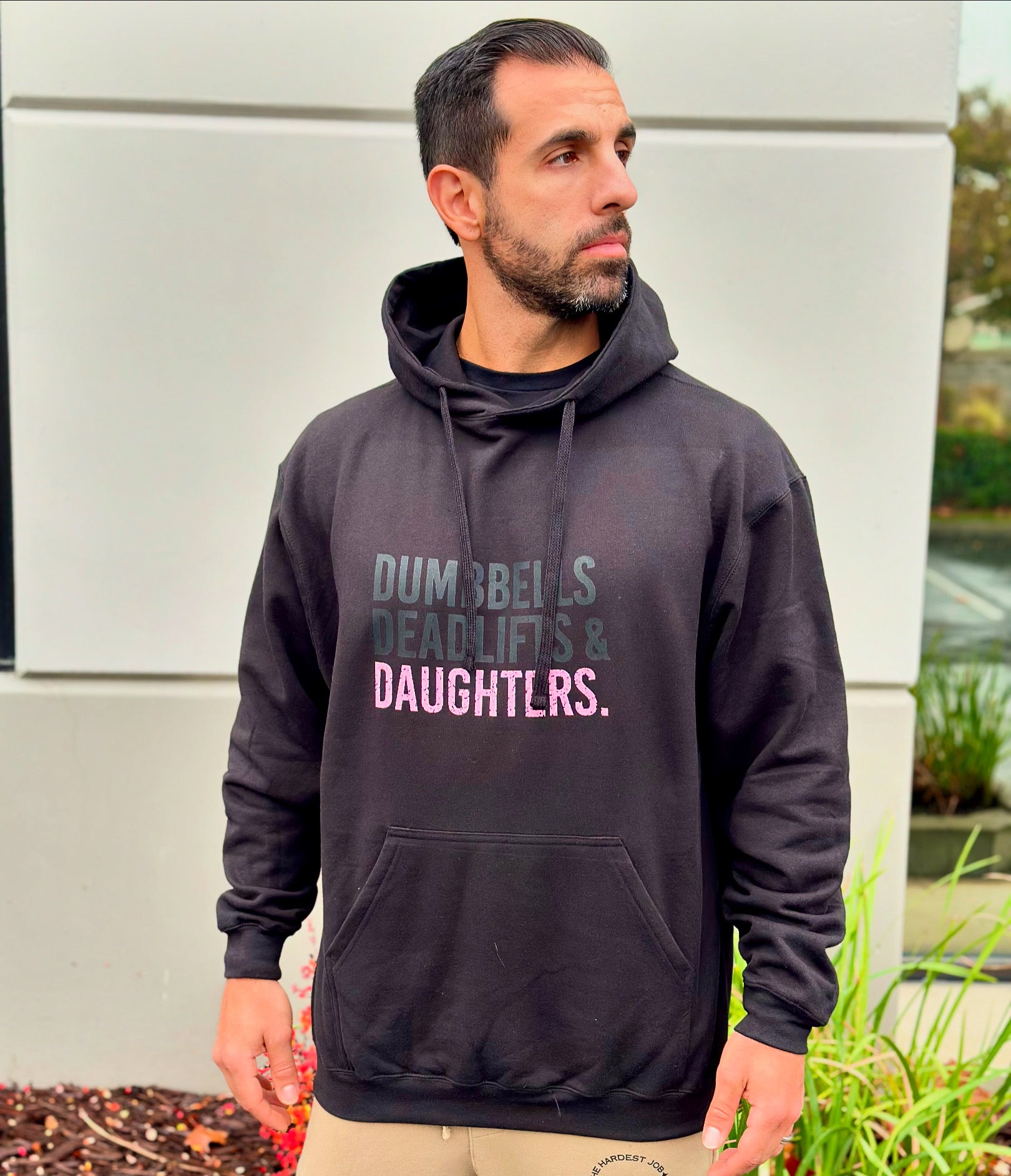 Dumbbells Deadlifts & Daughters Hoodie (Lights Out)