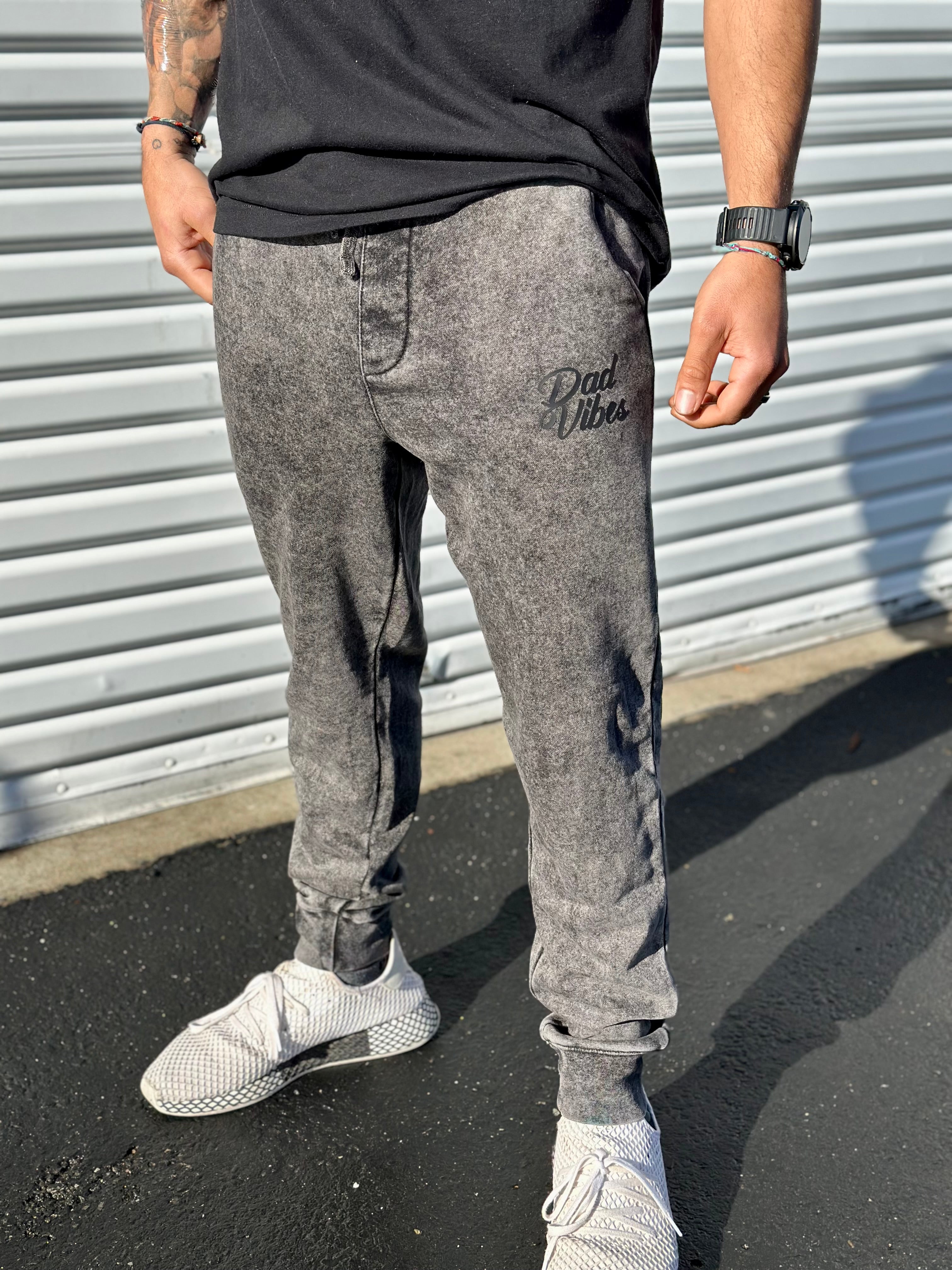 Dadvibes Script Acid Wash Fleece Joggers - Coming Soon