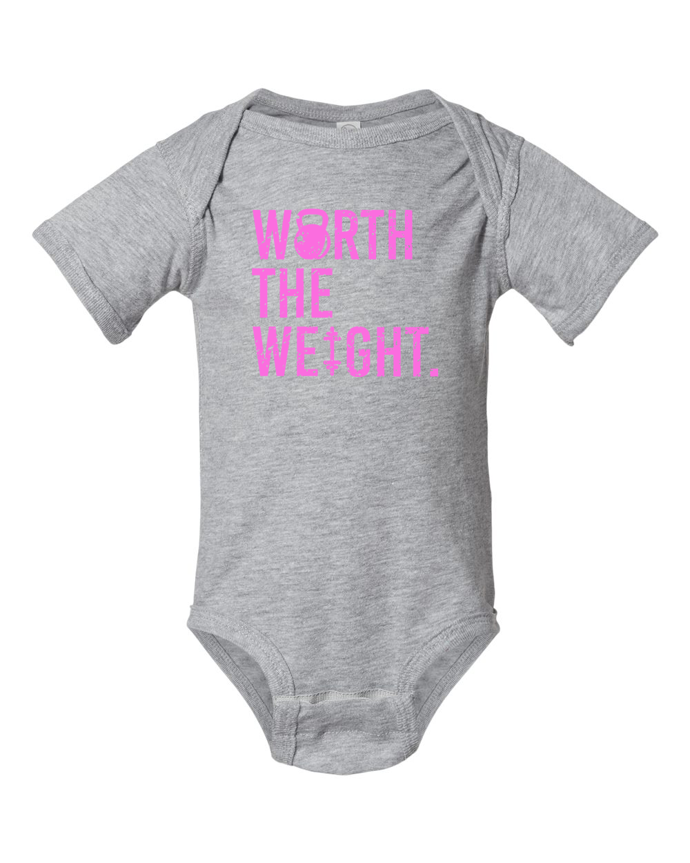 Worth The Weight Onesie (With Pink Text)