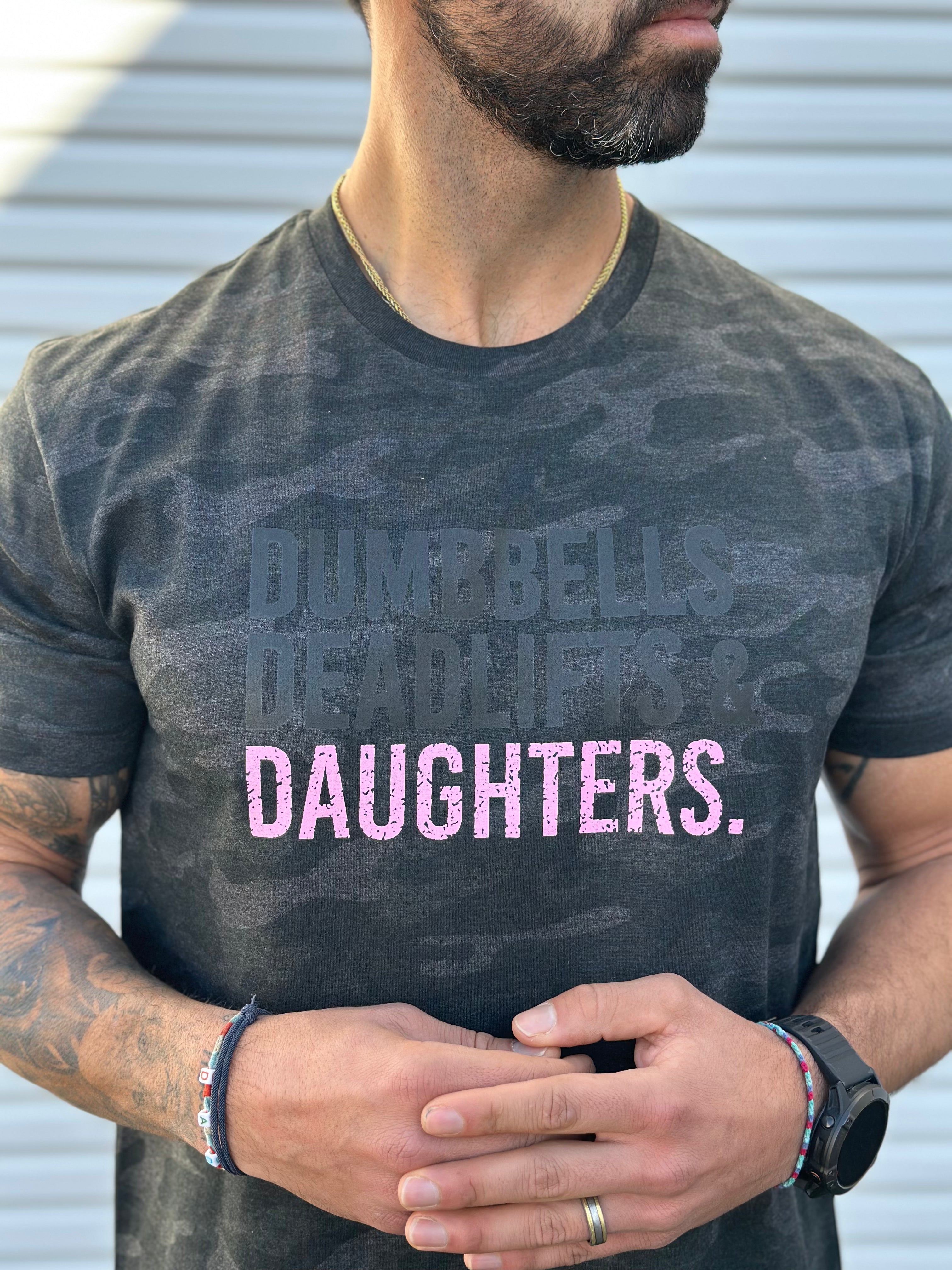 Dumbbells Deadlifts & Daughters Shirt (Lights Out)