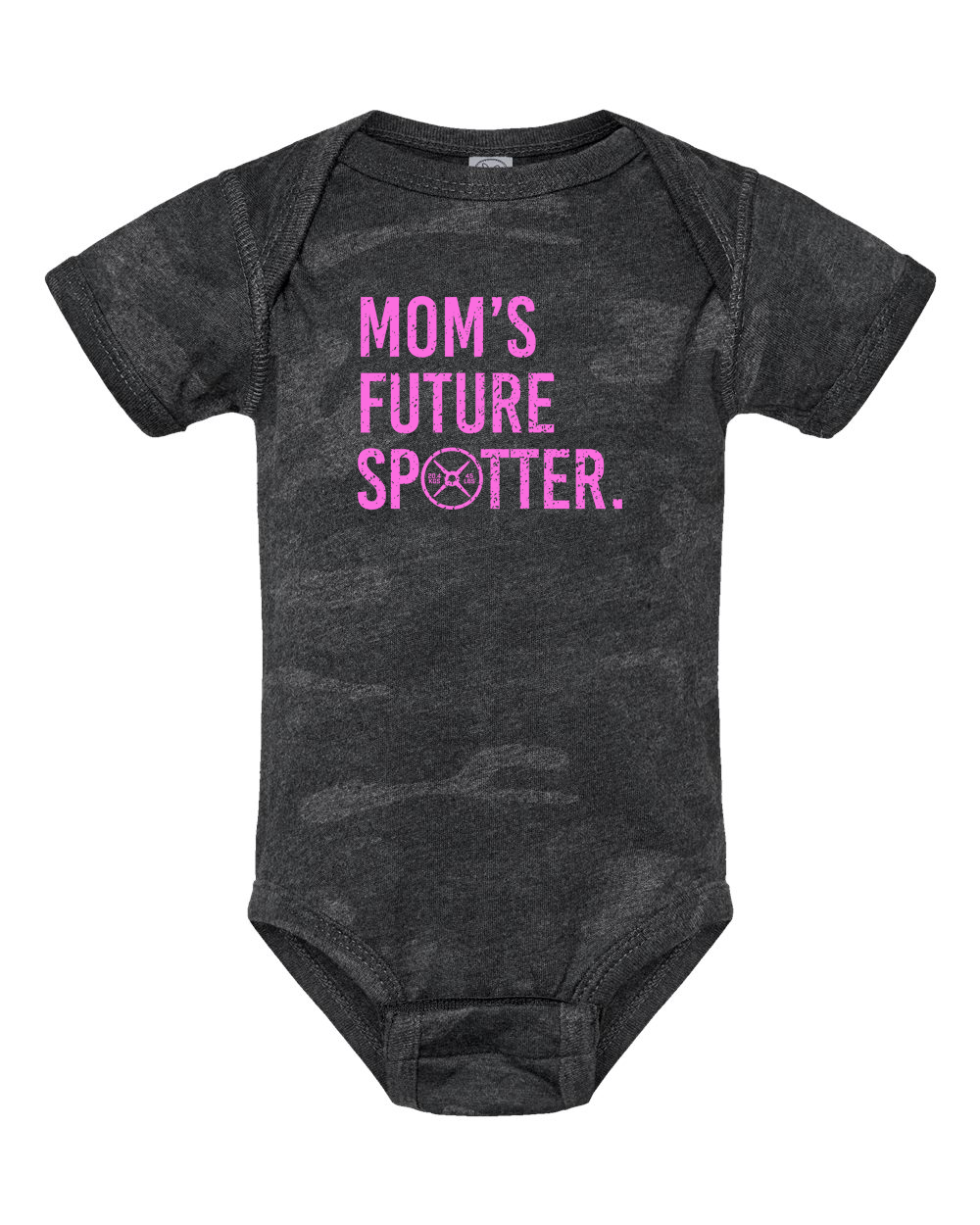 Moms Future Spotter Onesie (With Pink Text)